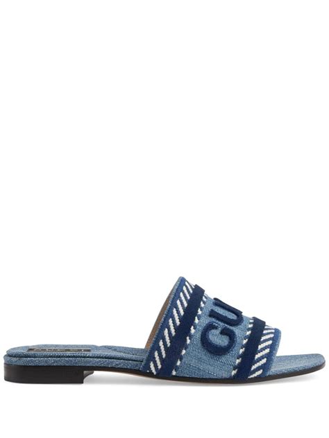 gucci women sandels|gucci denim sandals.